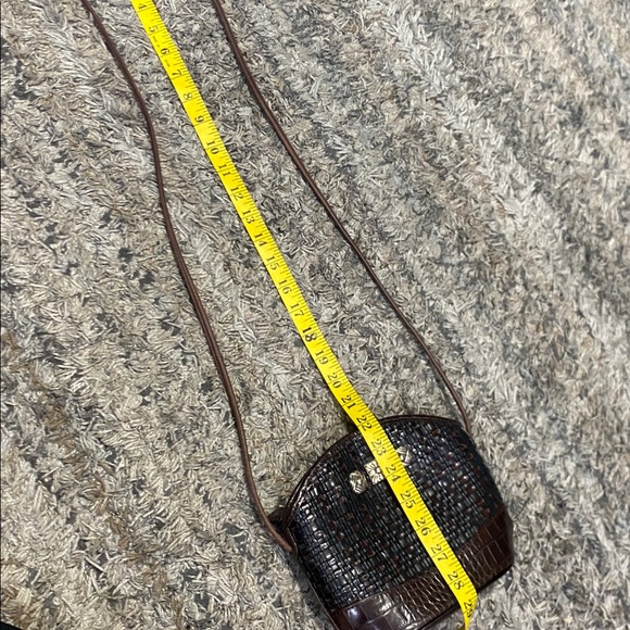 Brighton Elegant Brown Woven Crossbody Bag - Picture 8 of 11